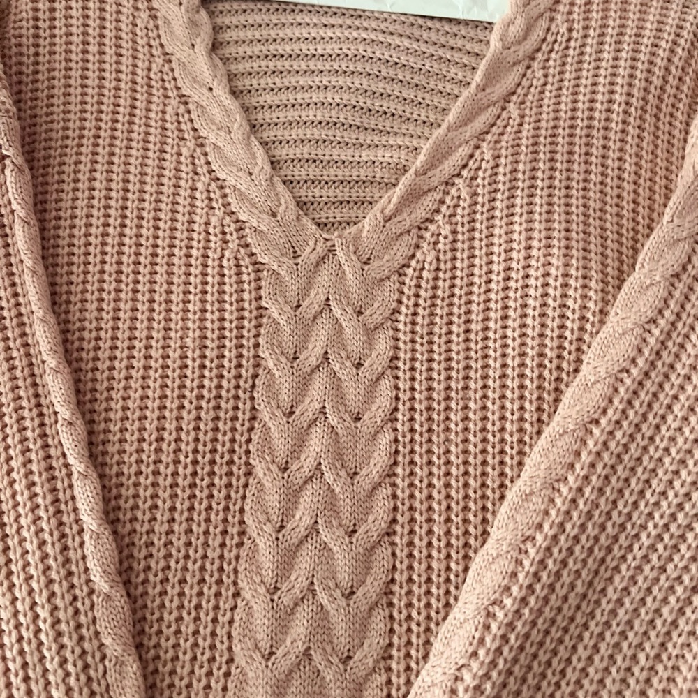 Cozy Knit Sweater in Soft Pink